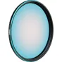 PolarPro 82 mm zili radialā grādienu filtrs ar transparentu centru, melnu un zaļo rimu, EVOKE marke parādīta, daļa no 3‑paka.