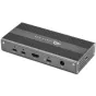 OWC USB4 6‑port hub with aluminum ribbed top, featuring two USB4, two USB‑C, HDMI 2.1 and 81 W charging port, compact design for Mac, Windows and Linux workstations.