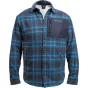 Vallerret melna plaid fleece‑lined MTN ķīmols, XXL, ar poga frontu, zip galvenā krāsas pūkstnīcu un kapseņu pūkstnīcu