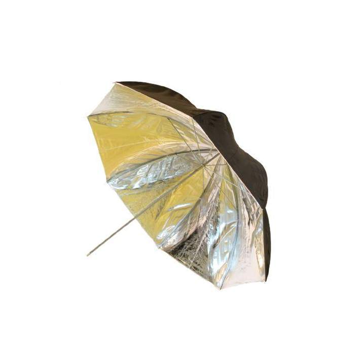 Foto lietussargi - Falcon Eyes Umbrella UR-48SB1 Silver/Black 122 cm - ātri pasūtīt no ražotāja