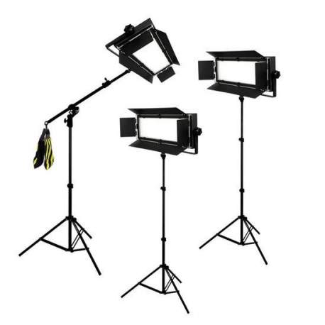 LED лампы комплекты - Bresser LED Foto-Video set 3 x LG-600 38W/5.600LUX - быстрый заказ от производителя