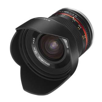 Lenses - Samyang 12 mm f / 2.0 lens for Fuji X - silver - quick order from manufacturer