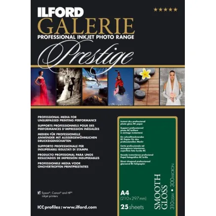ILFORD GP SMOOTH GLOSS A4 250 SHEET 310G