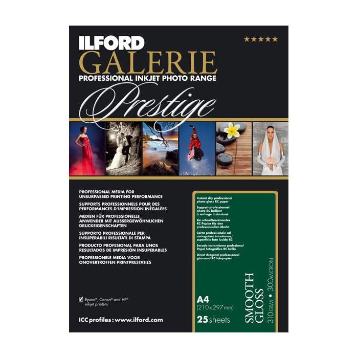 Photo paper for printing - ILFORD GALERIE SMOOTH GLOSS 310G A4 250 SHEETS 2001732 - quick order from manufacturer