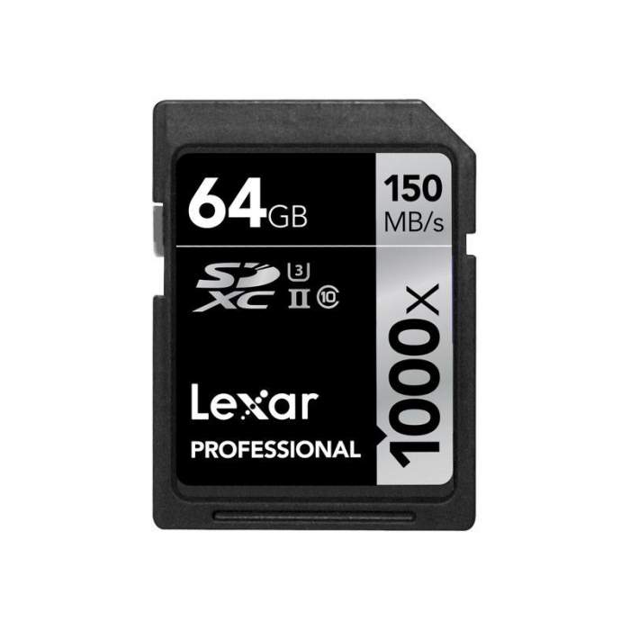 Discontinued - LEXAR PRO 1000X SDHC/SDXC UHS-II U3 (V60) R150/W90 64GB