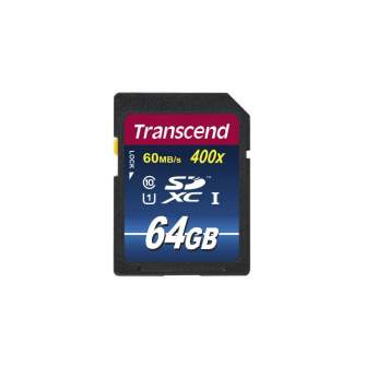 Atmiņas kartes - TRANSCEND SDHC UHS-I 64GB CLASS 10 400X - ātri pasūtīt no ražotāja