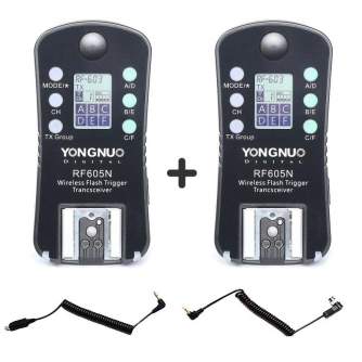 Discontinued - A set of two Yongnuo YN605N flash triggers for Nikon
