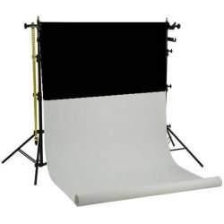 Background Set with Holder - Falcon Eyes Background System SPK-2 with 2 Rolls Black/White 1.35x11 m - quick order from manufacturer