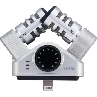 Smartphone Microphones - Zoom iQ6 XY Stereo Microphone for Lightning iPhone and iPad - quick order from manufacturer