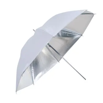 Umbrellas - Falcon Eyes Umbrella UR-48S Silver/White 122 cm - quick order from manufacturer