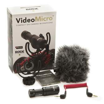 On-Camera Microphones - Rode VideoMicro Compact Cardioid Light-weight On-Camera Microphone with rycote - buy today in store and with delivery