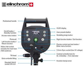 Studijas zibspuldzes - Elinchrom ELC Pro HD 500 - ātri pasūtīt no ražotāja