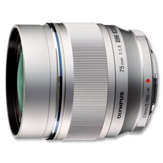 Lenses - Olympus M.ZUIKO DIGITAL ED 75mm 1:1:8 / ET-M7518 silver - quick order from manufacturer