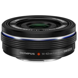 Lenses - Olympus M.ZUIKO DIGITAL ED 14-42mm 1:3.5-5.6 EZ (pancake zoom) / EZ-M1442EZ black - buy today in store and with delivery