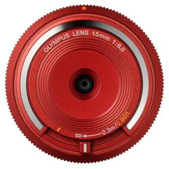 Объективы - Olympus Body Cap Lens 15mm 1:8.0 / BCL-1580 red - быстрый заказ от производителя