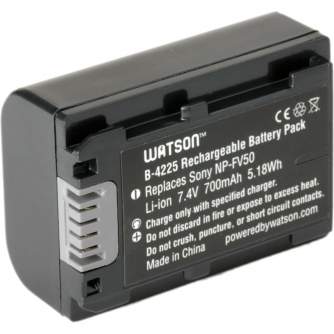 Kameru akumulatori - Sony Watson NP-FV50 Lithium-Ion Battery Pack (7.4V, 700mAh) - ātri pasūtīt no ražotāja