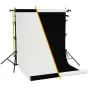 Backgrounds and supports - Black/White vinyl background roll with tripod set rent