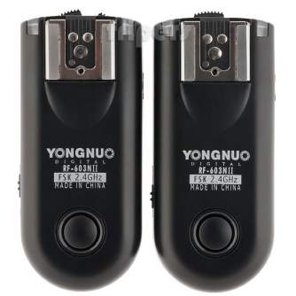 Триггеры - A set of two Yongnuo RF603N II flash triggers with an N3 for Nikon cable - купить сегодня в магазине и с доставкой