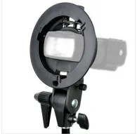 Крепление Godox S Type для скоростной фотовспышки с байонетом Bowens, с регулируемым наклоном и резьбой 5/8 для штатива, совместимое с софтбоксами и светоформирующими насадкамиКрепление Godox S Type для скоростной фотовспышки с байонетом Bowens, с регулируемым наклоном и резьбой 5/8 для штатива, совместимое с софтбоксами и светоформирующими насадками