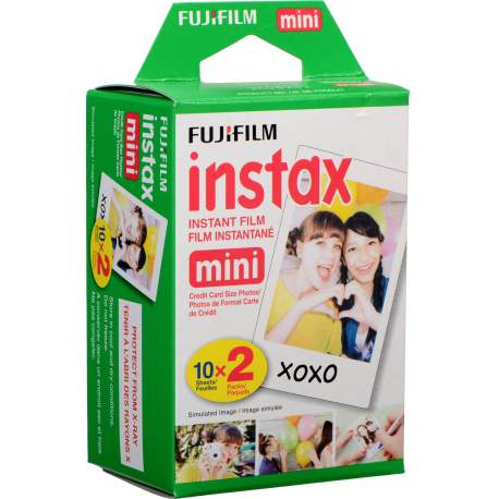 Instantkameru filmiņas - FUJIFILM Colorfilm instax mini GLOSSY 10X2 PK - perc šodien veikalā un ar piegādi