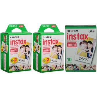 Instantkameru filmiņas - FUJIFILM instax mini film glossy color 2x10 twin pack 20 pcs - купить сегодня в магазине и с доставкой