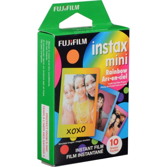 Instantkameru filmiņas - FUJIFILM Colorfilm instax mini RAINBOW (10PK) - perc šodien veikalā un ar piegādi