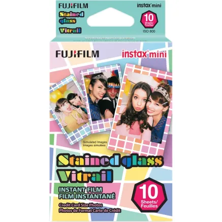 FUJIFILM Colorfilm instax mini STAINED GLASS (10PK)