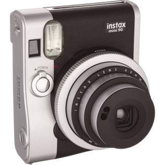 Momentfoto kamera - FUJIFILM instax mini 90 NC black instant camera+instax glossy (10pcs.) - perc šodien veikalā un ar piegādi