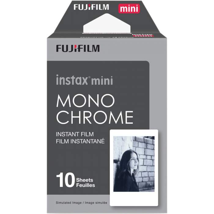 Instantkameru filmiņas - FUJIFILM Monochrome film instax mini (10PK) - perc šodien Master Foto veikalā un ar piegādi Profesionāļu labākā izvēle