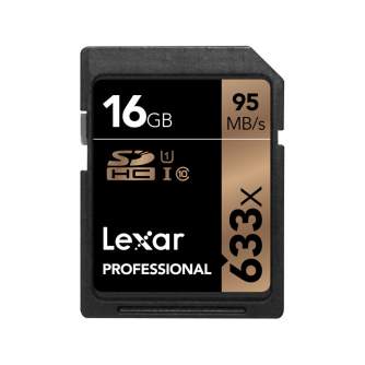 Vairs neražo - LEXAR PRO 633X SDHC/SDXC UHS-I U1/U3 (V30) R95/W45 16GB (V10) R95