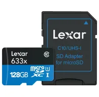 Atmiņas kartes - LEXAR 128GB 633X MICROSDXC UHS-I HS ar adapteri - ātri pasūtīt no ražotāja Profesionāļu labākā izvēleAtmiņas kartes - LEXAR 128GB 633X MICROSDXC UHS-I HS ar adapteri - ātri pasūtīt no ražotāja Profesionāļu labākā izvēle