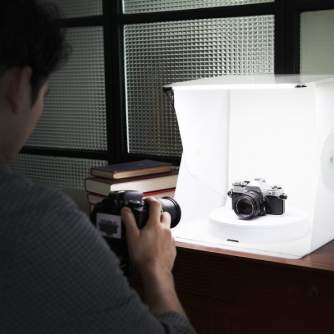 3D/360 foto sistēmas - Orangemonkie Mini elektronisks priekšmetu galdiņš Foldio360 291665 - ātri pasūtīt no ražotāja