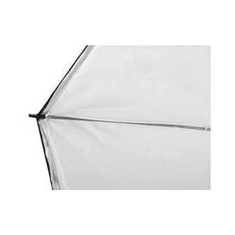 Umbrellas - Falcon Eyes Jumbo Umbrella URN-T86TSB1 Transparent White + Silver/Black Cover 216 cm - quick order from manufacturer