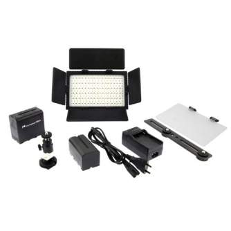On-camera LED light - Falcon Eyes Bi-Color LED Lamp Set Dimmable DV-216VC-K2 incl. Battery - quick order from manufacturer
