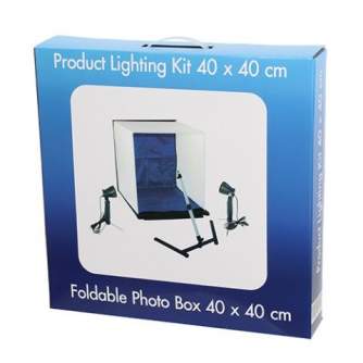 Light Cubes - Falcon Eyes Foldable Photo Box PBK-40AB-2LS 40x40 cm + 2 x 50W Lamps - quick order from manufacturer