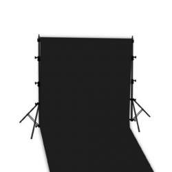 Background Set with Holder - Linkstar Hintergrund System + Cloth Black 2,9 x 5m - buy today in store and with delivery