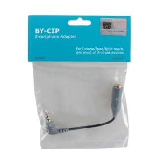 Аудио кабели, адаптеры - Boya Smartphone Adapter BY-CIP for iOS and Android - TRS TRRS - купить сегодня в магазине и с доставкой