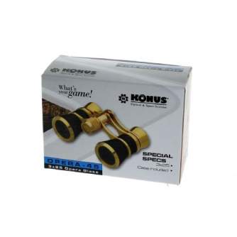 Mikroskopi - Konus Opera Glass Opera-45 3x25 Black/Gold - ātri pasūtīt no ražotāja
