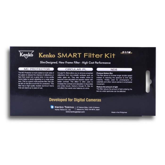 Filter Sets - KENKO SMART FILTER 3-KIT PROTECT/CPL/ND8 82MM - quick order from manufacturer