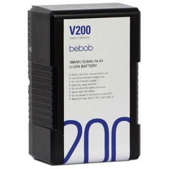 V-Mount аккумуляторы - Bebob V200 V-Mount Li-Ion Battery 14.4V / 196Wh - быстрый заказ от производителя