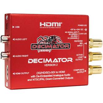 Converter Decoder Encoder - Decimator Design DECIMATOR 2 SDI to Composite/HDMI Converter (DD-DEC-2) - быстрый заказ от производителя