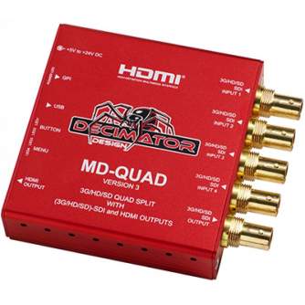 Signāla kodētāji, pārveidotāji - Decimator Design MD-QUAD V3 1 to 4 Channel Multi-Viewer Converter / Decoder / Encoder - ātri pasūtīt no ražotāja