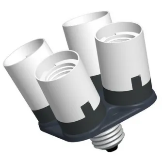 Fluorescent - Falcon Eyes Lampholder AD-4E27 from 1 to 4 Lamps - quick order from manufacturer