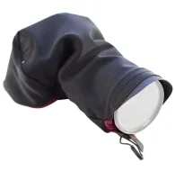 Peak Design vidējais aizsargājošais vāks Shell, elastīgs melns audums lietus un putekļu aizsardzībai DSLR kamerām ar objektīviemPeak Design vidējais aizsargājošais vāks Shell, elastīgs melns audums lietus un putekļu aizsardzībai DSLR kamerām ar objektīviem