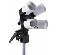 Fluorescent - Falcon Eyes Lampholder LH-4E27LS 4 x E27 with Tilting Bracket - quick order from manufacturerFluorescent - Falcon Eyes Lampholder LH-4E27LS 4 x E27 with Tilting Bracket - quick order from manufacturer