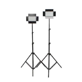 LED панели - Falcon Eyes LED Lamp Set Dimmable DV-384CT with light stands - быстрый заказ от производителя