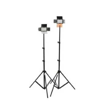 LED gaismas paneļi - Falcon Eyes LED Lamp Set Dimmable DV-160V with lightstands - ātri pasūtīt no ražotāja