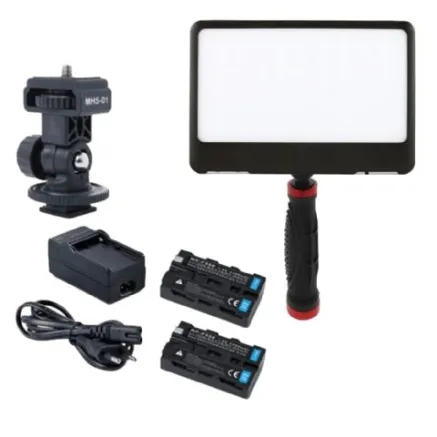 Falcon Eyes Soft LED Lamp Set DV-80SL with 2 batteries + handle