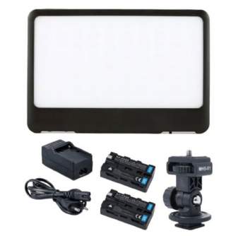 On-camera LED light - Falcon Eyes Soft LED Lamp Set DV-80SL with 2 batteries - quick order from manufacturer