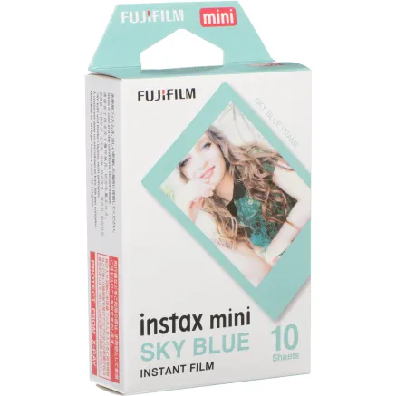 FUJIFILM Colorfilm instax mini SKY BLUE FRAME Film (10 Exposures)